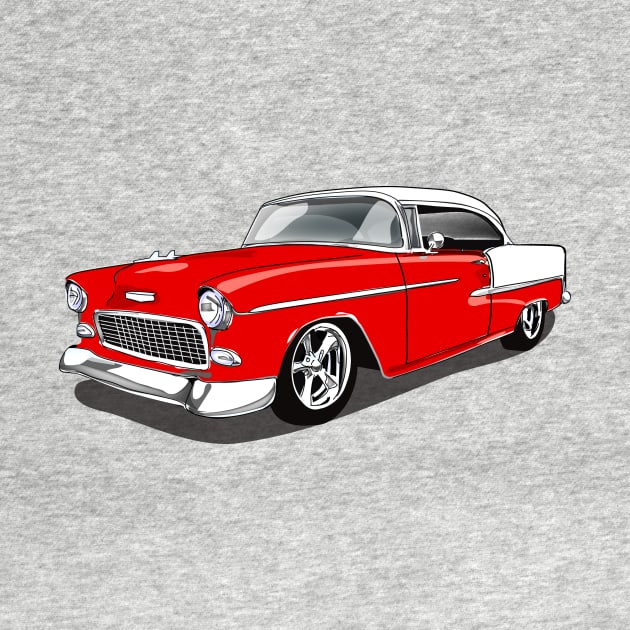 1955 Gypsy Red Chevy Bel Air Print by RPM-ART